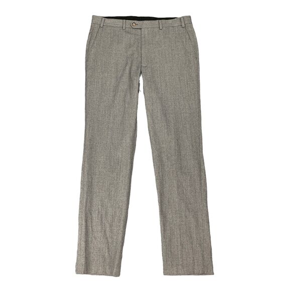 LRL Lauren Ralph Lauren Dress Pants Mens 36x33 Gray Wool Blend Career Business - Picture 1 of 10